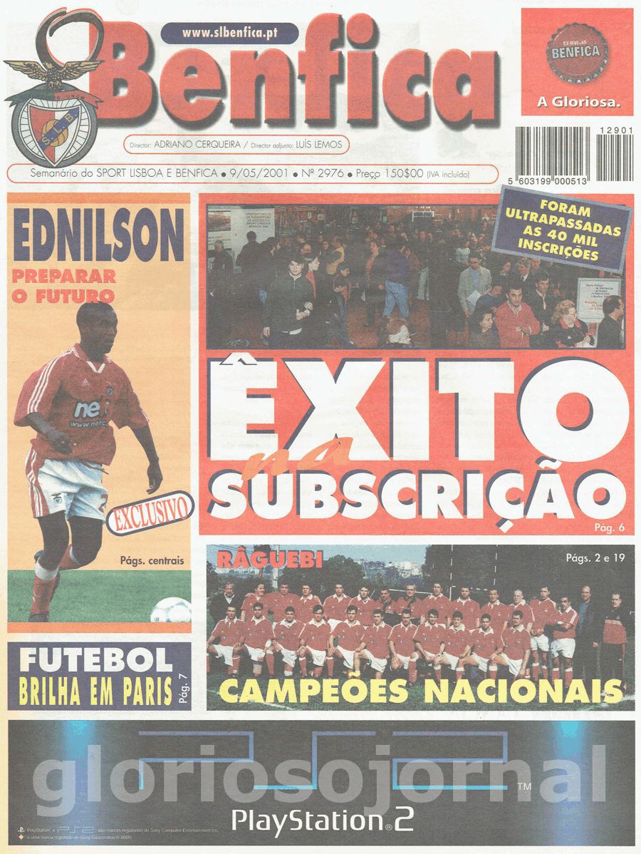 jornal o benfica 2976 2001-05-09